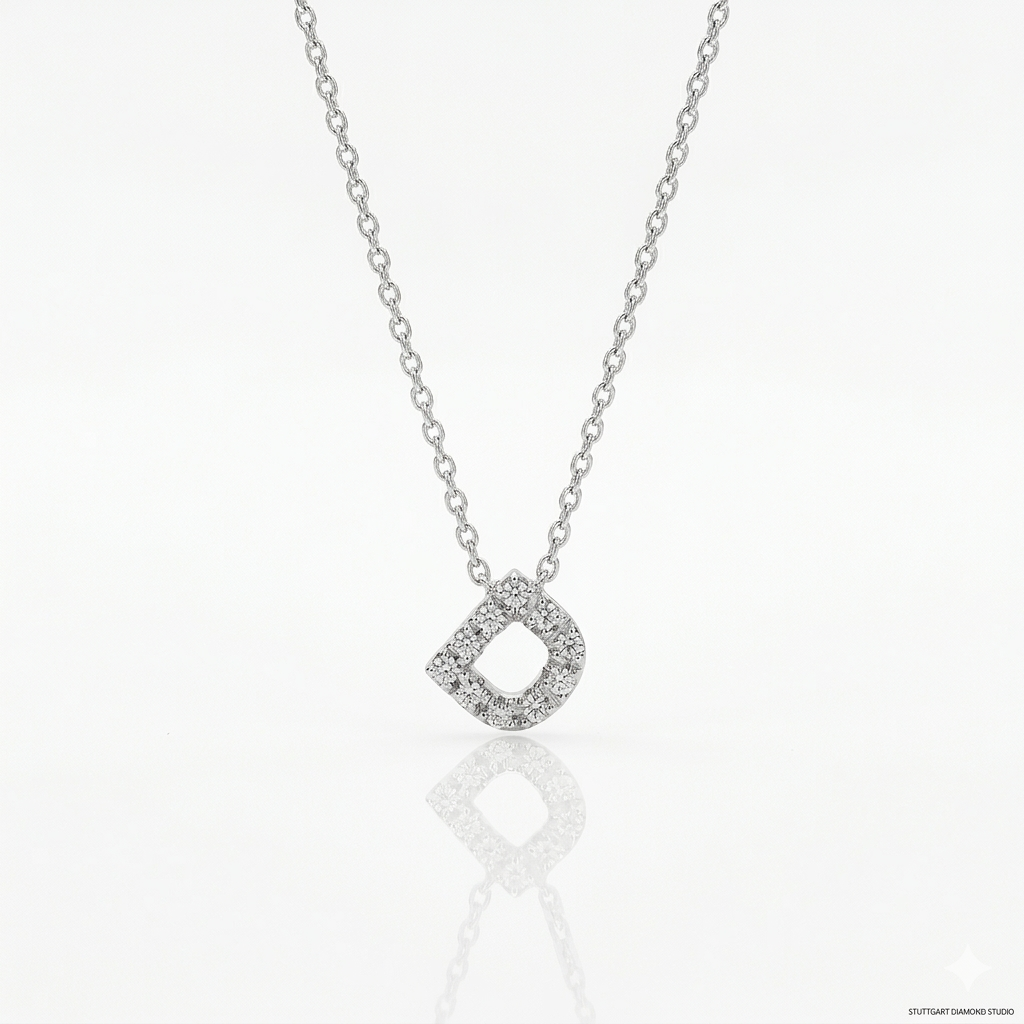 Da.Te Lettera con Catena in Argento 925